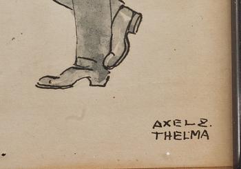 AXEL KLEIMER, 6 st. Blandteknik. Signerade.