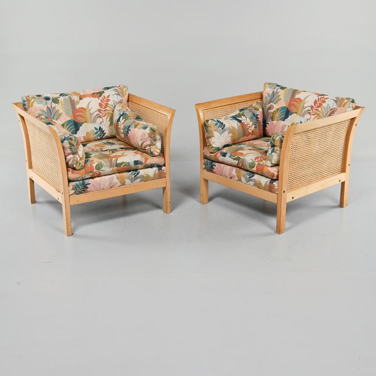 FÅTÖLJER, ett par, "Rotang", Arne Norell, 1900-talets andra hälft.