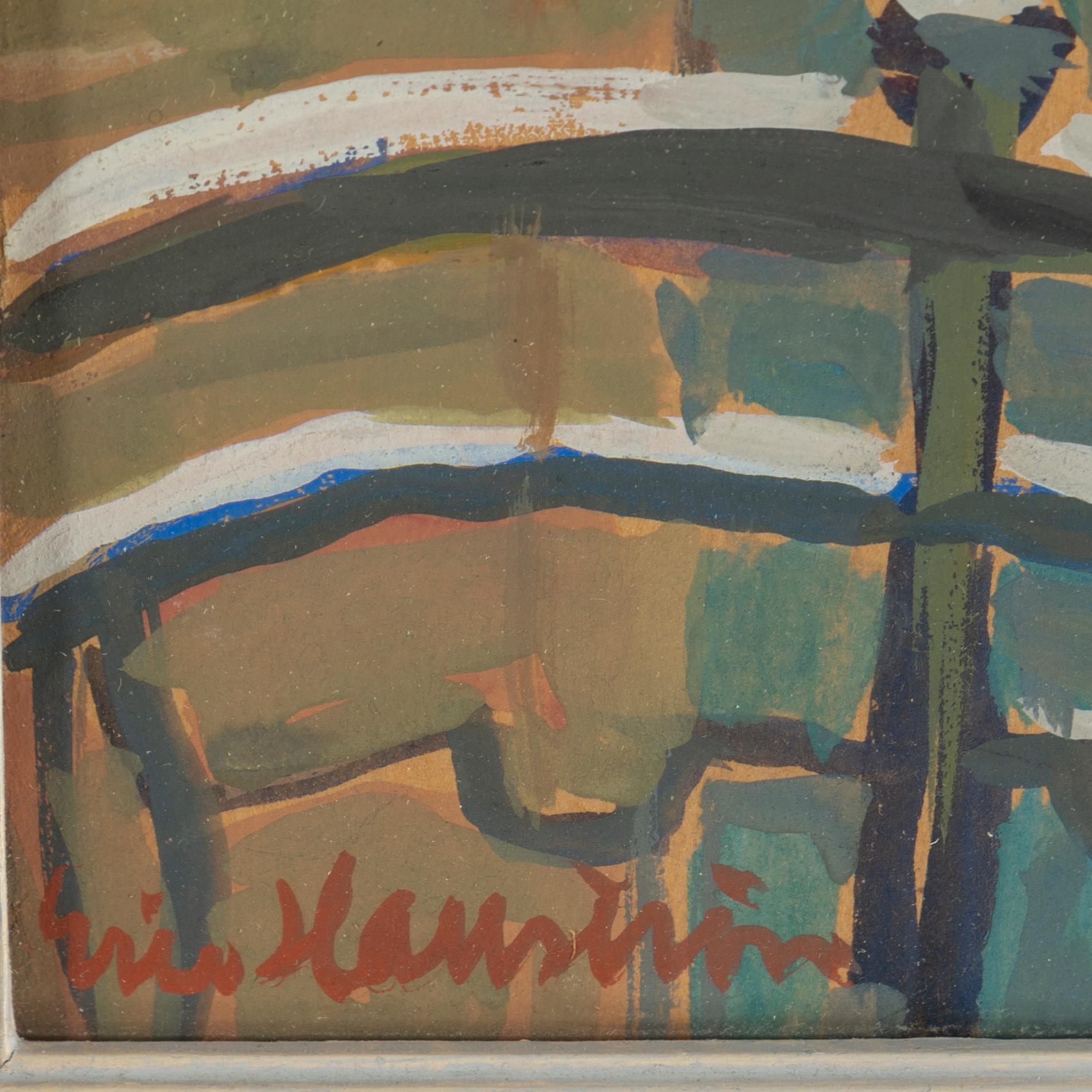 ERIC HALLSTRÖM, gouache, signed.