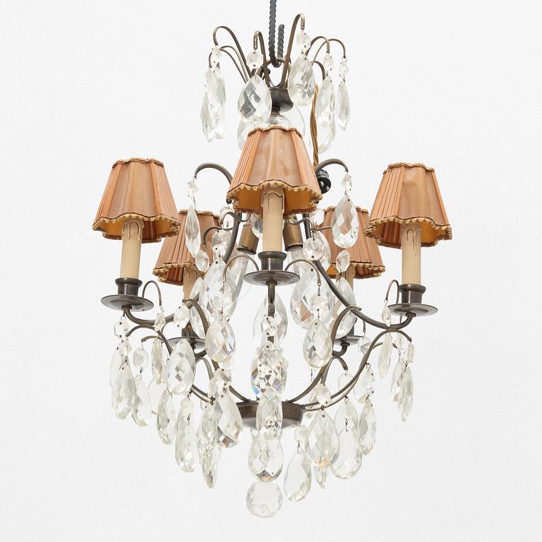 A Rococo style chandelier, first half of the 20th Century.