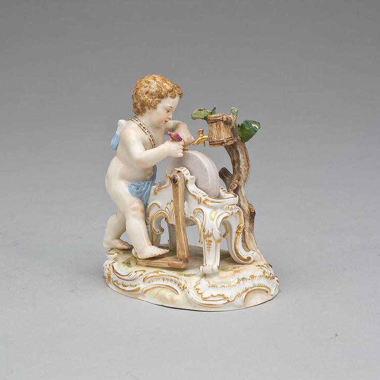 FIGURIN, porslin, Meissen, 1800-talets slut.