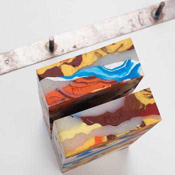 Matthias van Arkel, MATTHIAS VAN ARKEL, Wall sculpture/object in silicone rubber and stainless steel. Signed MvA. Executed in 2004. Unique.