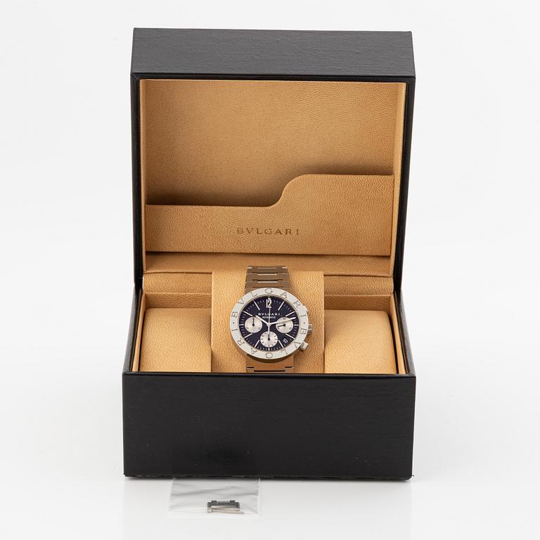 Bulgari, chronograph, wristwatch, 38 mm.