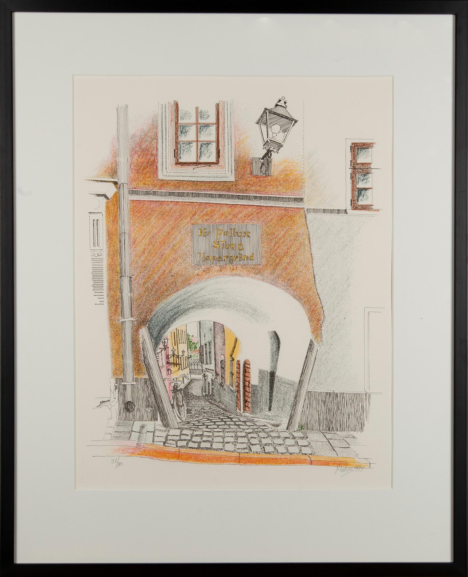 MATIAS (MATIAS VÄLINEN), färglitografier, 2 st, signerade, daterade 1989 och 1994 samt numrerade 52/75 och 37/90.