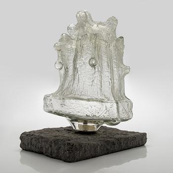 Timo Sarpaneva, veistos, "Ahtojää", signeerattu Timo Sarpaneva Iittala 1967.