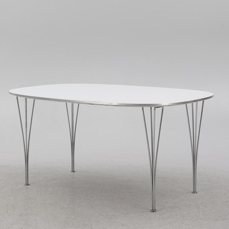 Bruno Mathsson & Piet Hein, matbord, "Superelips", Fritz Hansen, Danmark, 1981.