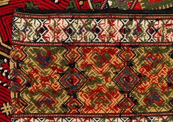 A flat-weave (krabbasnår) bed cover, c. 215 x 118 cm, South-West Scania, dated 1844.