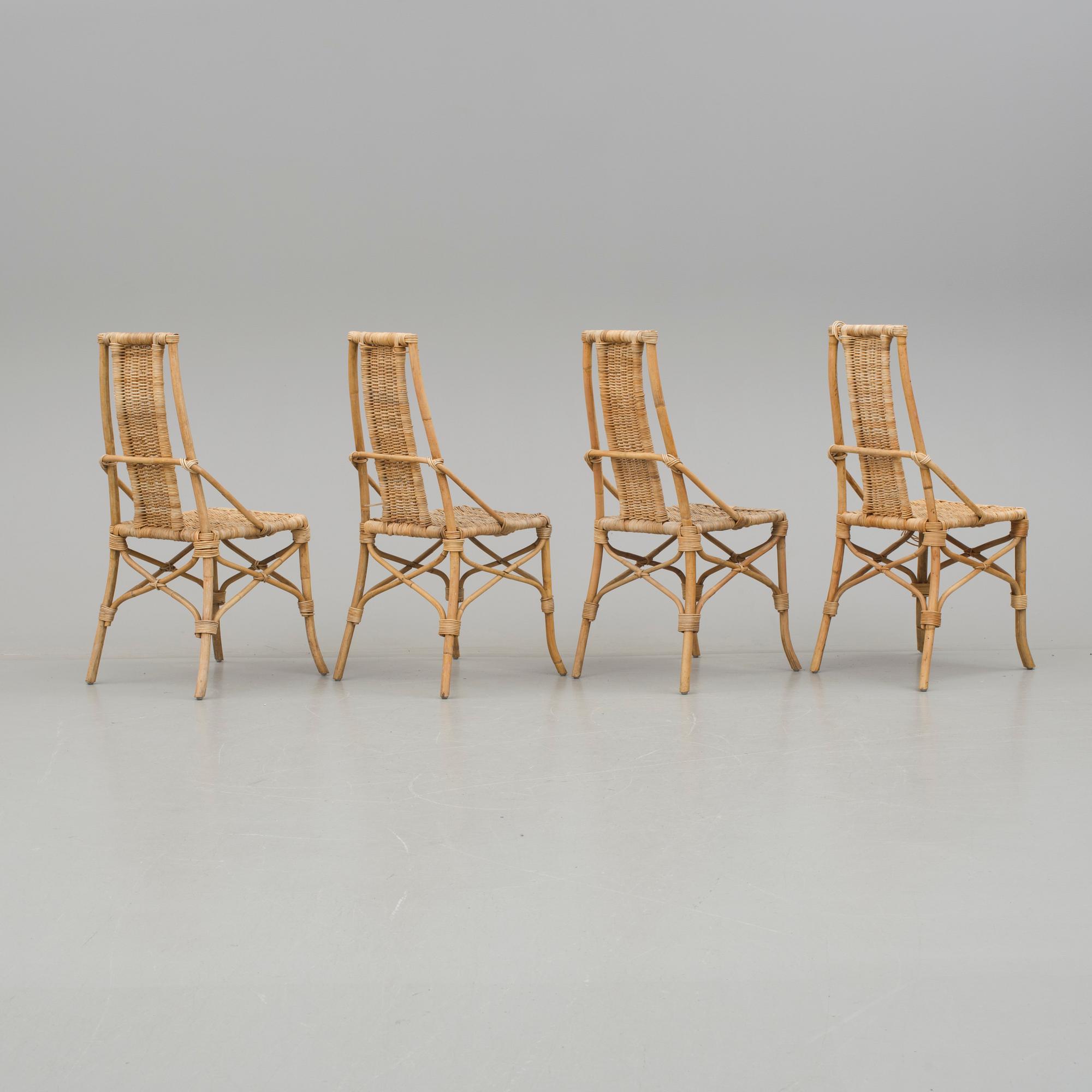 MÖBELGRUPP, 5 delar, rotting, 1900-talets andra hälft.