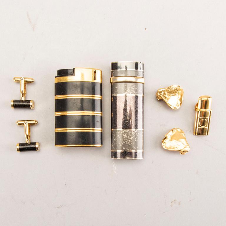 Yves Saint Laurent, 2 st tändare, manschettknappar, örhängen, pin, 1980-tal.