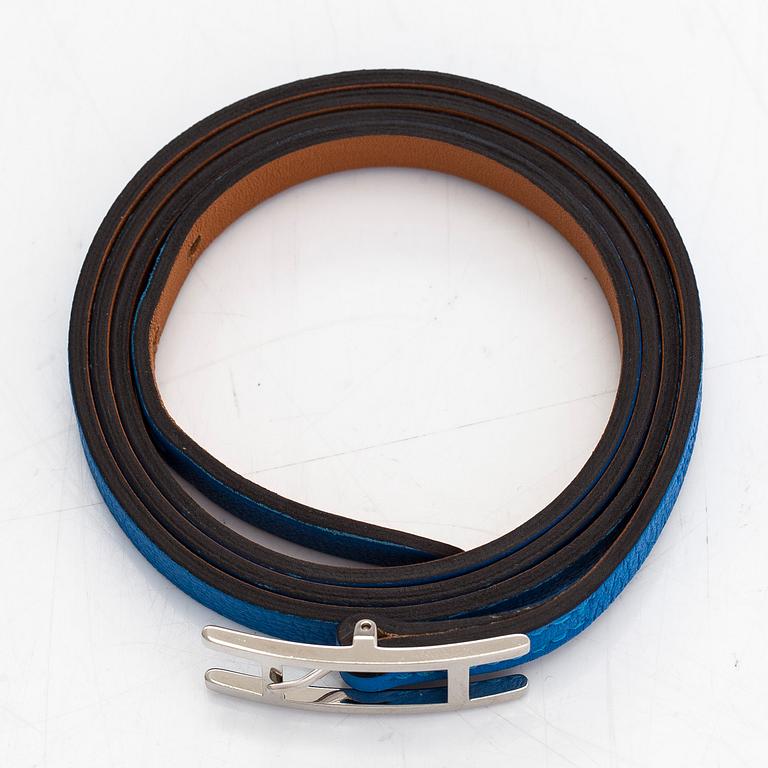 Hermès, A 'Hapi 4' leather bracelet.