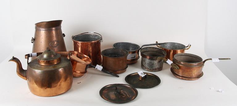 PARTI DIVERSE, koppar, 9 delar.