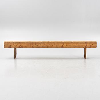 A pinewood bench 18th Century.
