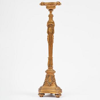 A Gustavian giltwood guéridon, Stockholm, late 18th century.