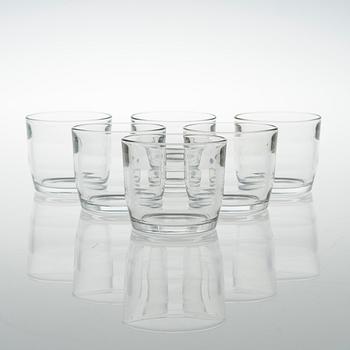 KAJ FRANCK, DRICKSGLAS, 28 st, "Prisma 6060", Nuutajärvi / Wärtsilä, 1960-70-tal.