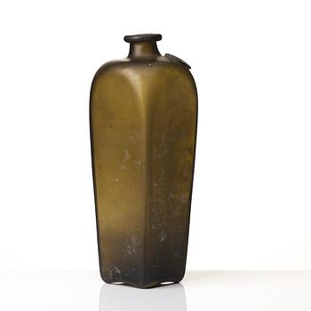 GINFLASKA, glas. Holland, med sigill från J H HENKES, 1800-tal.