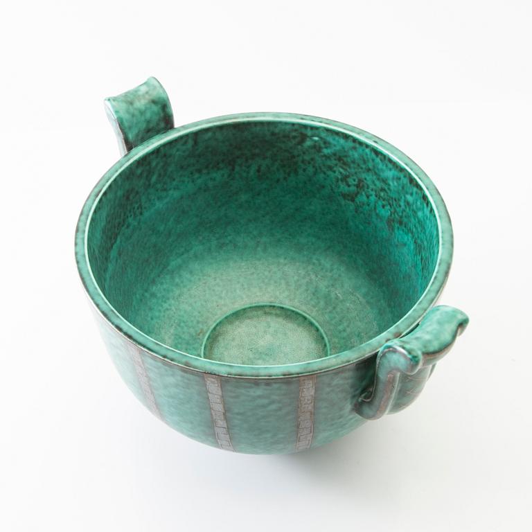 Wilhelm Kåge, bowl "Argenta" Gustavsberg stoneware.