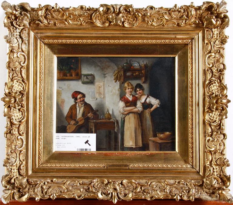 OSTERSETZER, CARL, olja på pannå, sign.