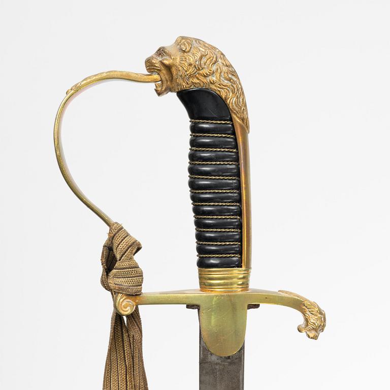 Two German sabres, 19th Century, one with scabbard.