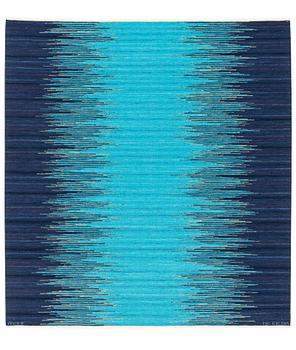 56. Claesson Koivisto Rune (CKR), a carpet, "Forell, Norrskensblå", flat weave, ca 223 x 212 cm, signed AB MMF MC EK OR.