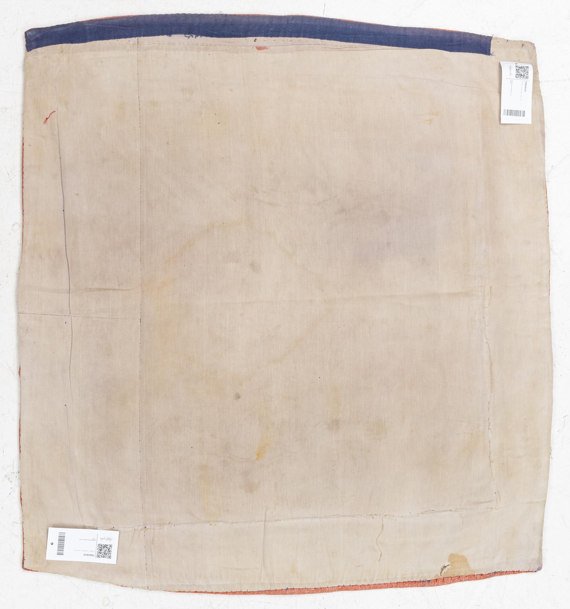 Meditationsmatta, antik Tibet, ca 84 x 80 cm.