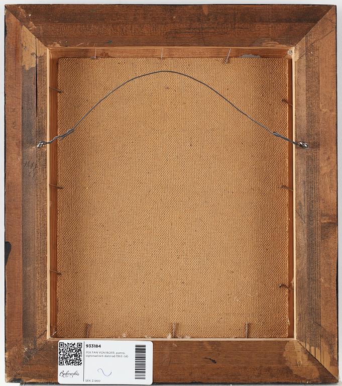 ZOLTAN VON BOER, pannå, signerad och daterad 1963.