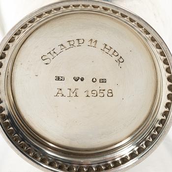 Samling silver, mestadels GEWE, 7 delar, vikt ca 550 gram.