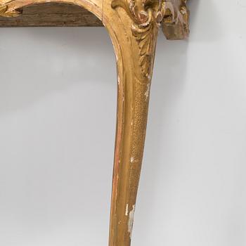 A rococo style console table,