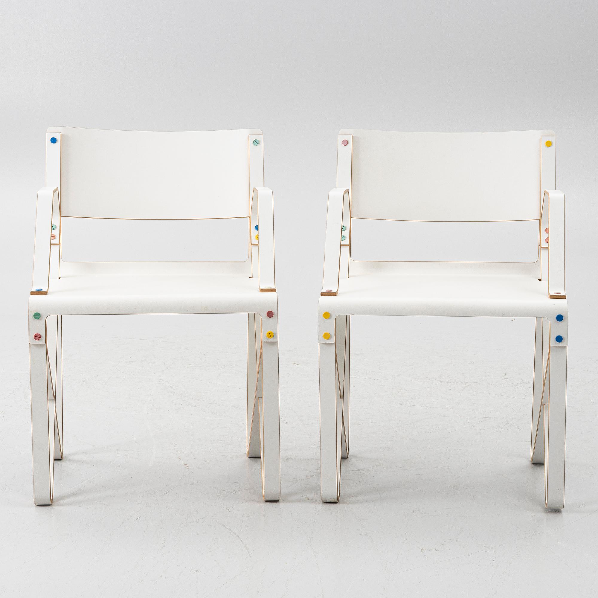 Lars Liljekvist, a pair of armchairs, 2000s.