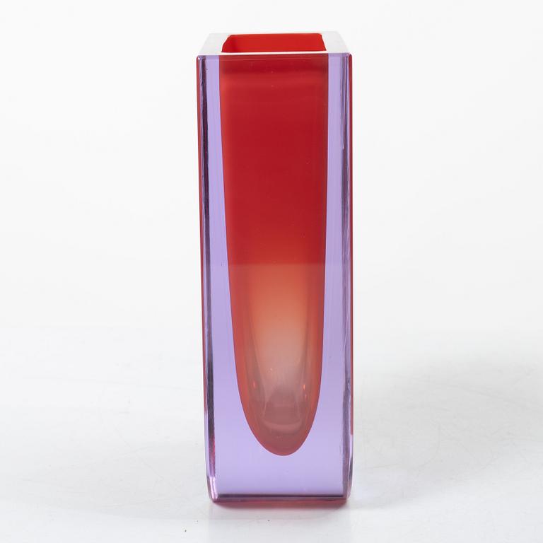 Jiří Šuhájek, vase, glass, Moser, late 20th century.