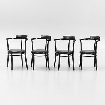 Åke Axelsson, four black 'Bohem' chairs, Gemla, 1980's.