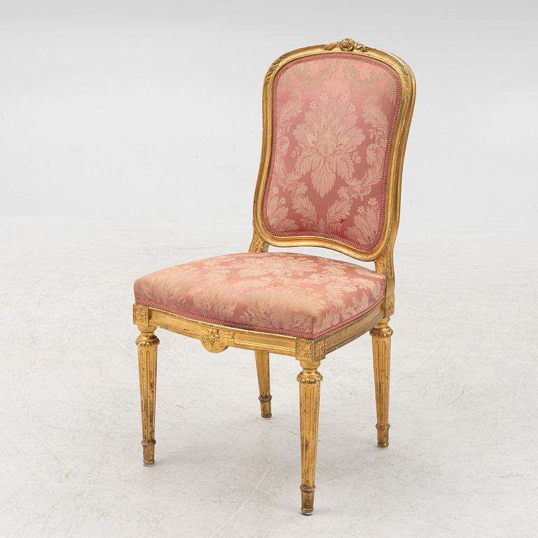 Four Gustavian style chairs, Sweden, first half of the 20th century.