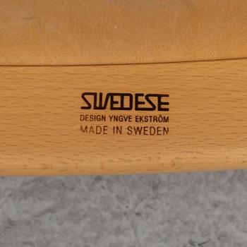 Yngve Ekström, fåtölj med fotpall, "Lamino", Swedese,  2001.