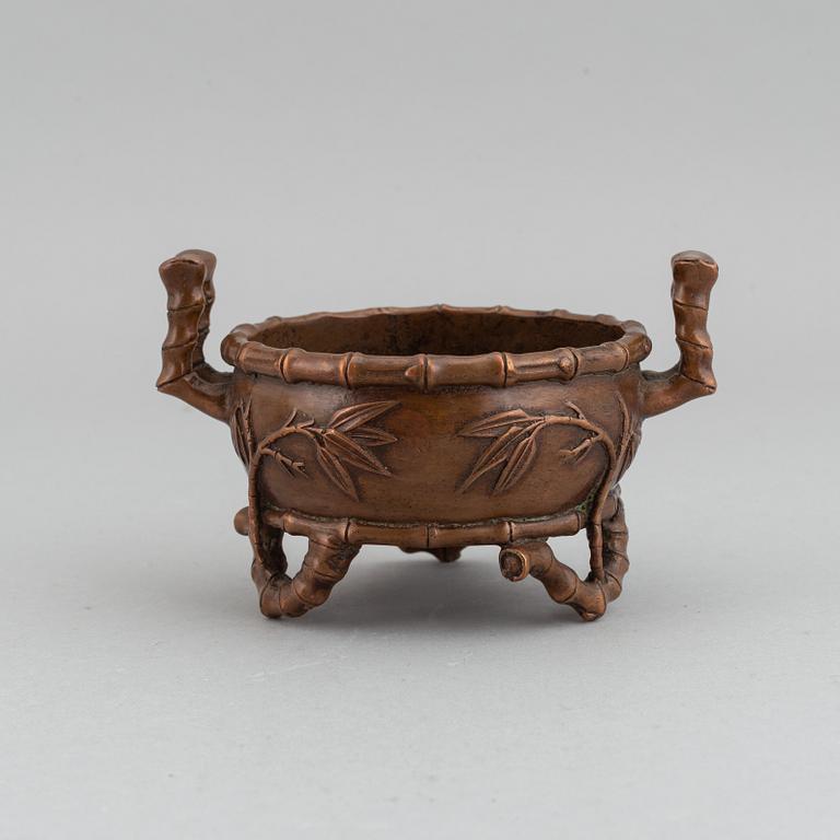 A bronze censer, China, modern.