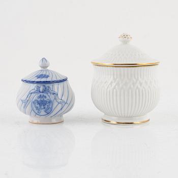 A set of 11(5+6) custard cups with covers, Sweden, circa 1900.