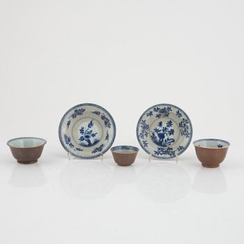 Parti porslin, 4 delar, Kina, Qianlong (1736-95).