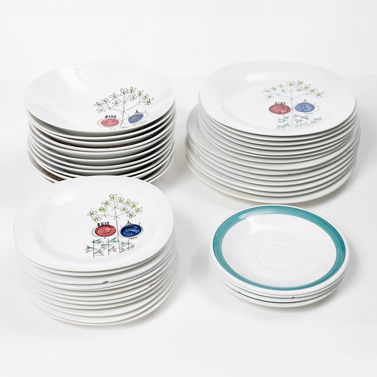 Marianne Westman, Dinner service, 73 pieces, flintware, “Picknick” and “Pomona”, Rörstrand, 1950s–60s.