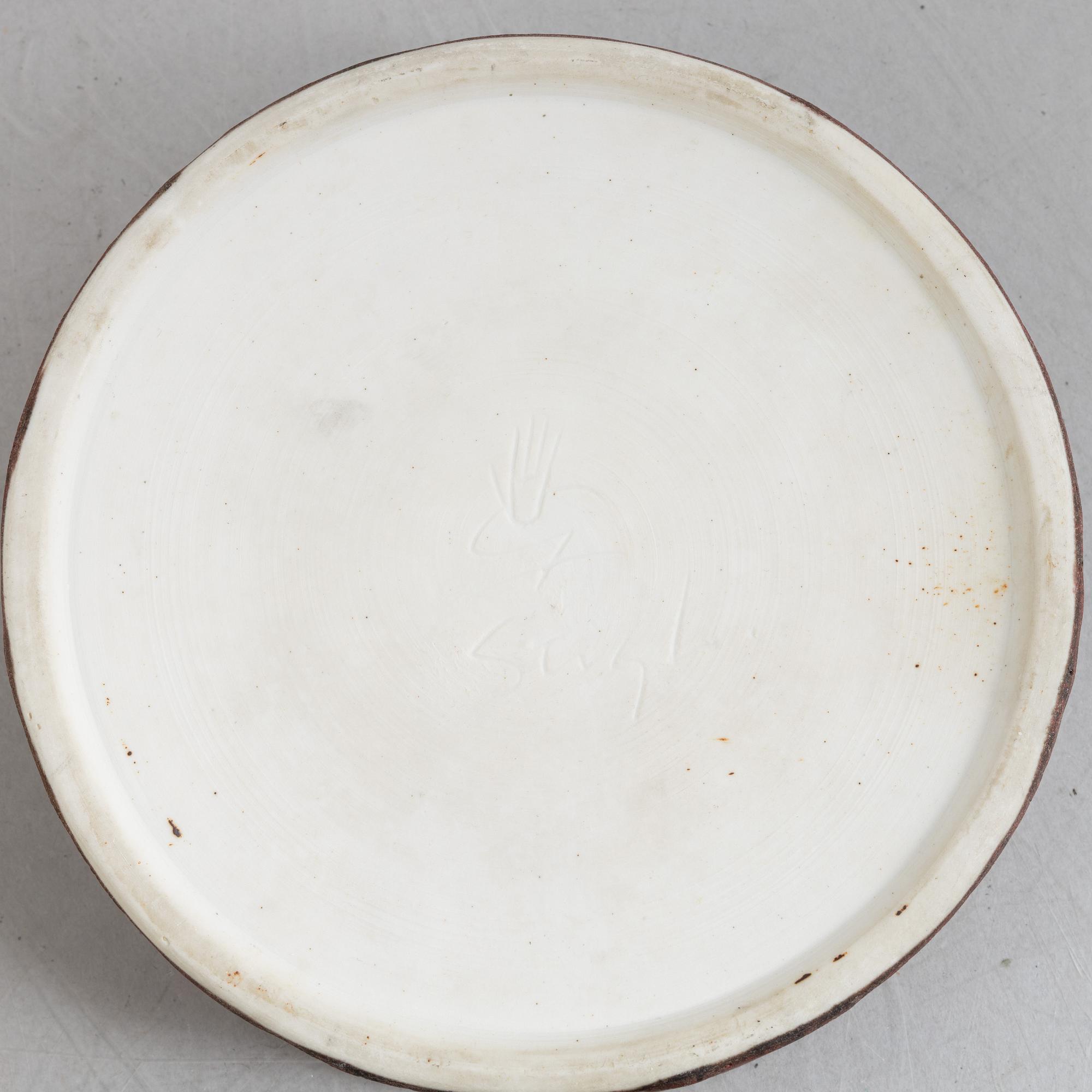 Stig Lindberg, skålar, 3 st, Gustavsbergs Studio, 1969-82, samt fat "Endiv".