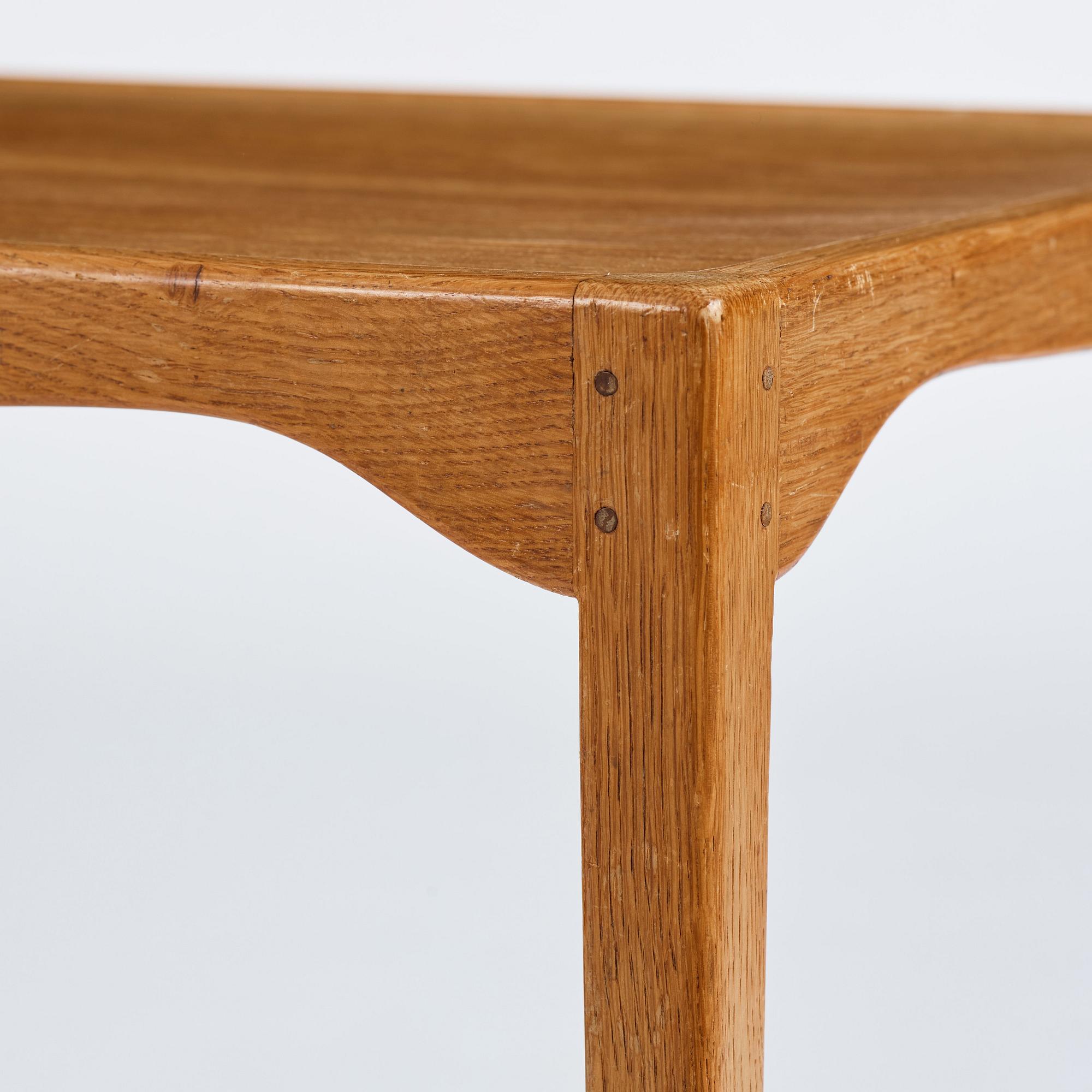 Peder Moos, an oak table, executed by cabinetmaker Peder Moos, Denmark, 1943.
