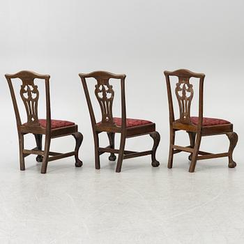 Chairs, 5 pcs, Chippendale, England, circa 1800.