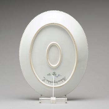 A Royal Copenhagen 'Flora Dancia' serving dish, Denmark, 20th Century.