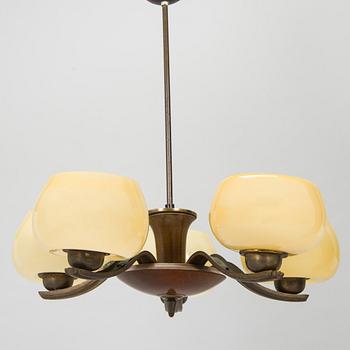Paavo Tynell, a 1930s pendant lamp "1256/5" for Taito, Finland.