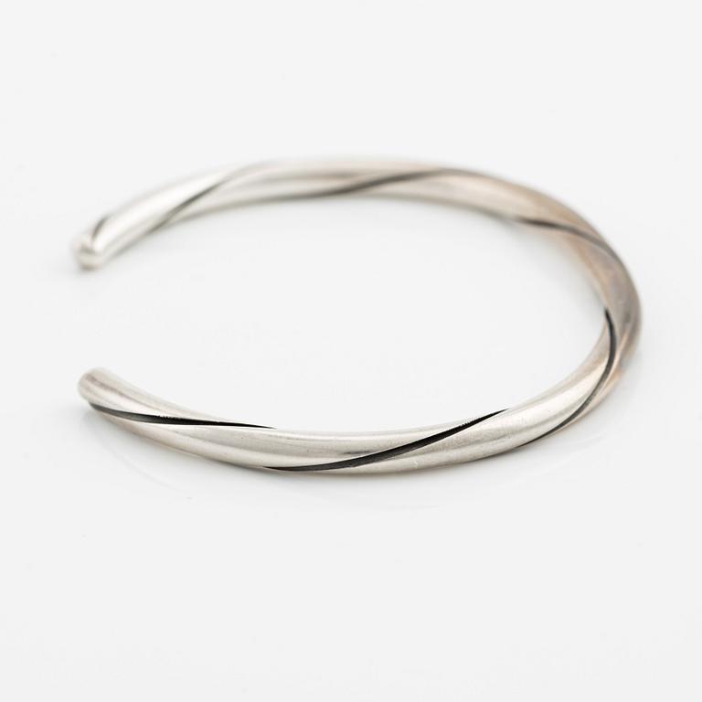 Firma George Jensen collier och armband, sterlingsilver, modell A80.