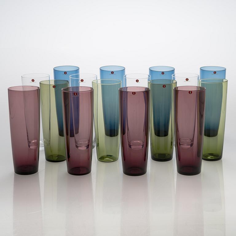 Tapio Wirkkala, dricksglas/saftglas, 16 st, modell 2204, Iittala. I produktion. 1956-1969.
