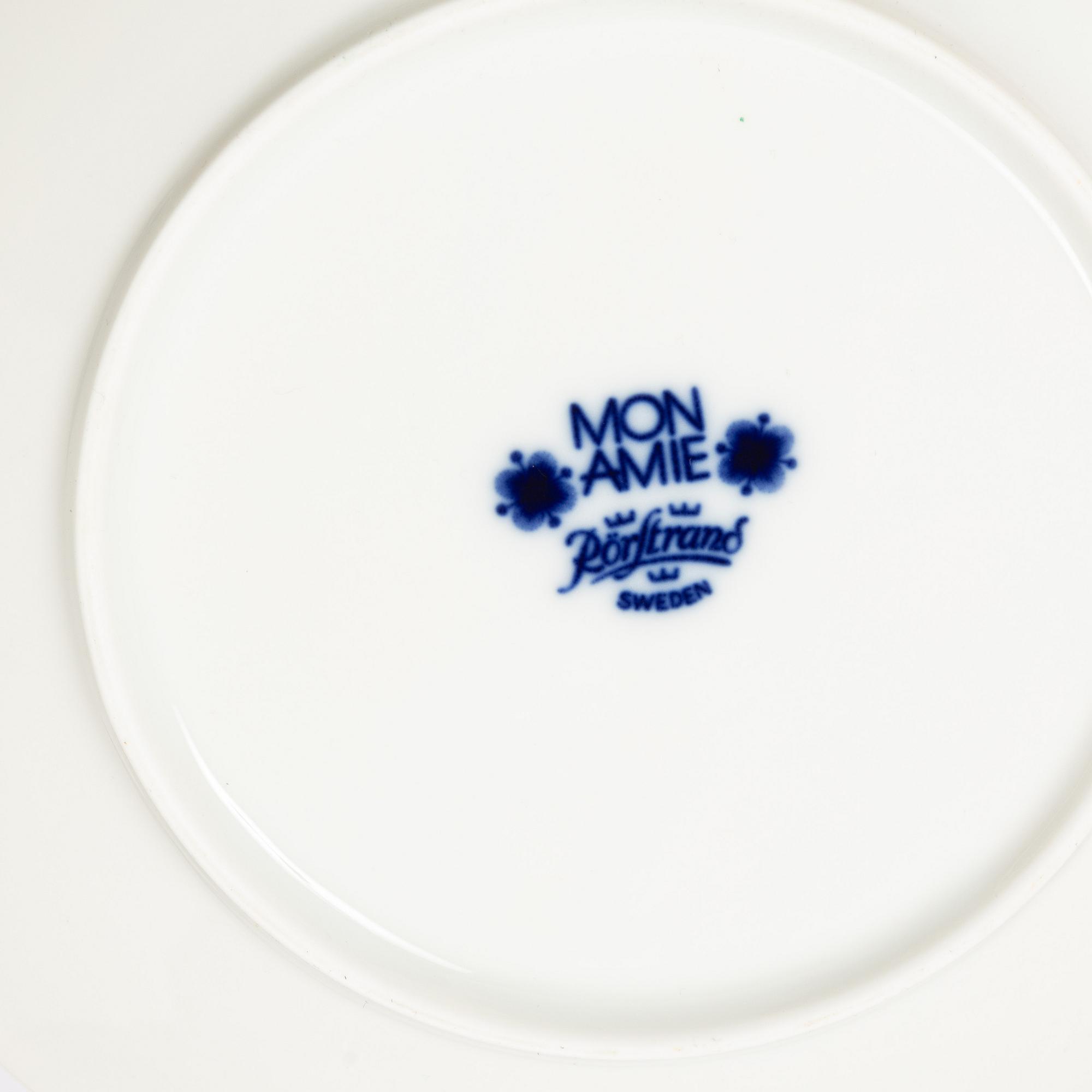 Marianne Westman, teservis, porslin, 22 delar, "Mon amie", Rörstrand.