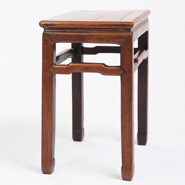 A Chinese hardwood table/stool, Qingdynasty.