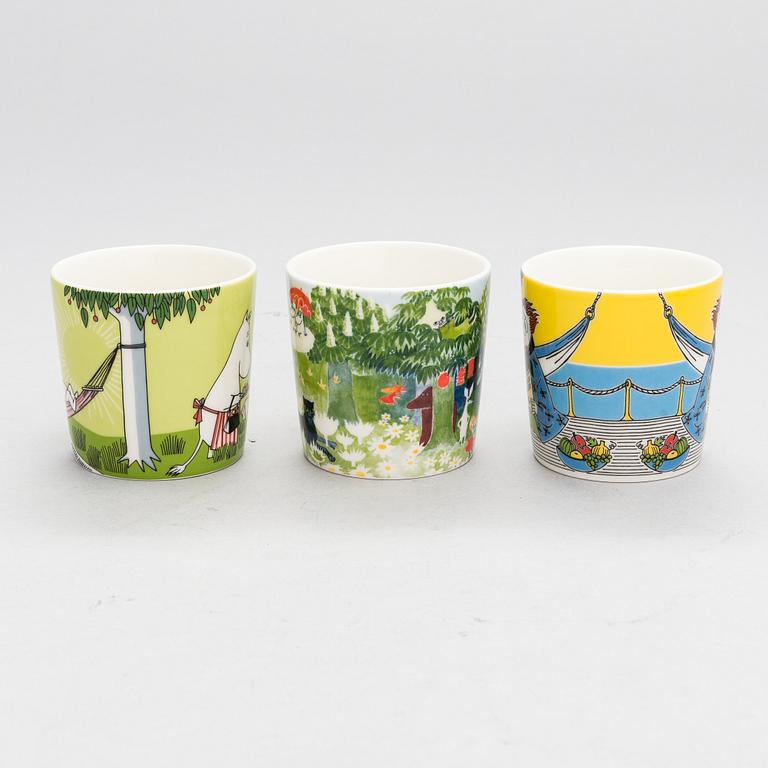 MOOMIN-MUGS, seven porcelain, Moomin Characters, Arabia 2012-2020.