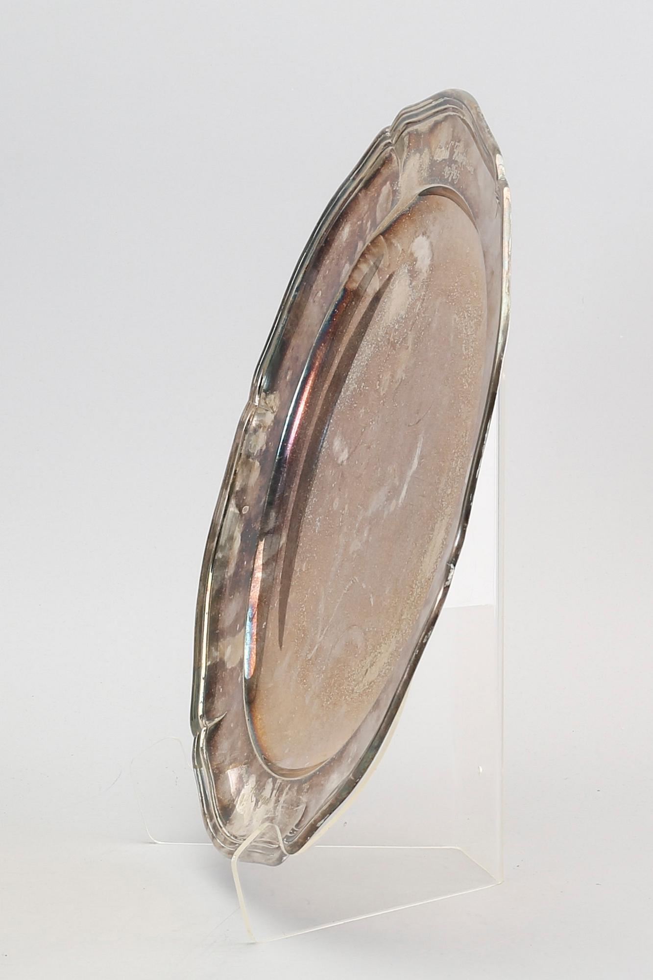 A Swedish 20th century silver plate marks of S Pettersson Linköping 1924.