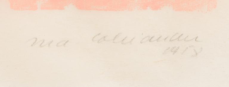 Ina Colliander, träsnitt, signerad, daterad -58 och numrerad T.p.l'a 10/10.