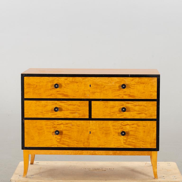 A birch chest of drawers, 1940's.