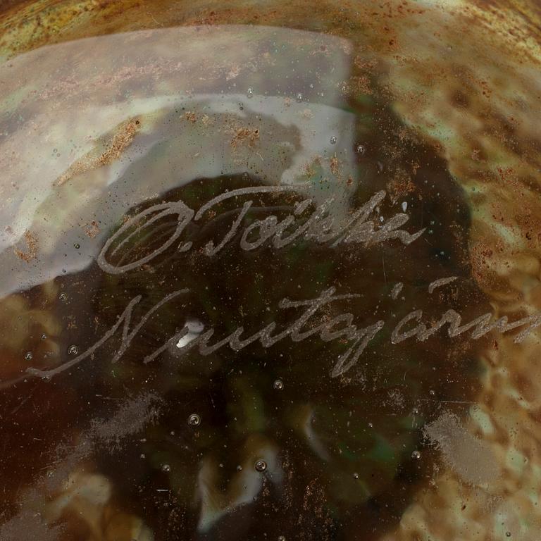 FIGURINER, 2 st, glas, signerade O. Toikka Nuutajärvi.